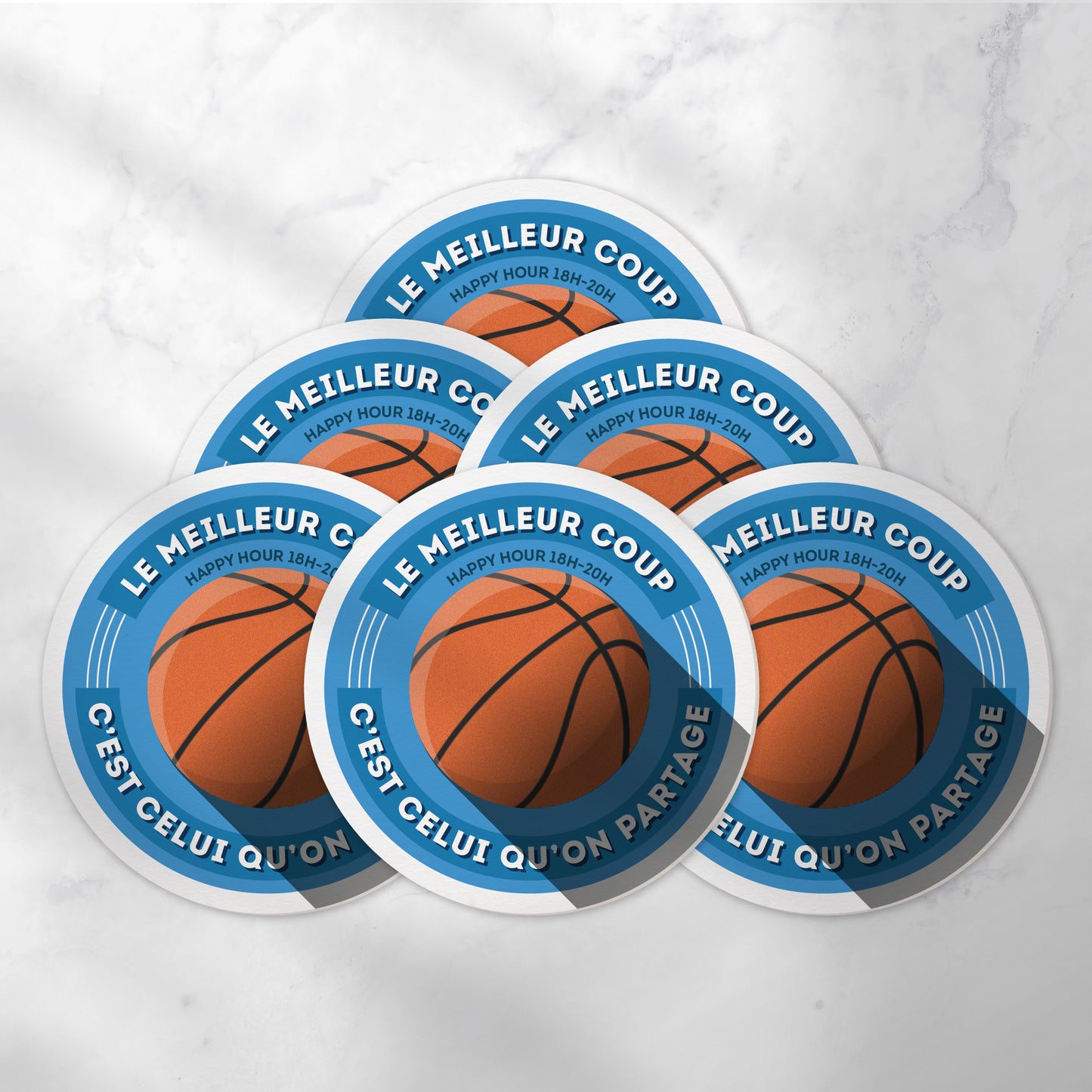 Dessous-de-verre | Basket-Ball (x6)