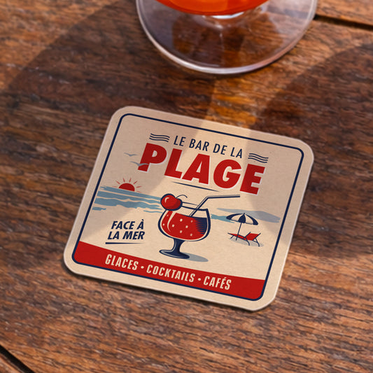 Dessous-de-verre | Le Bar de la Plage (x6)