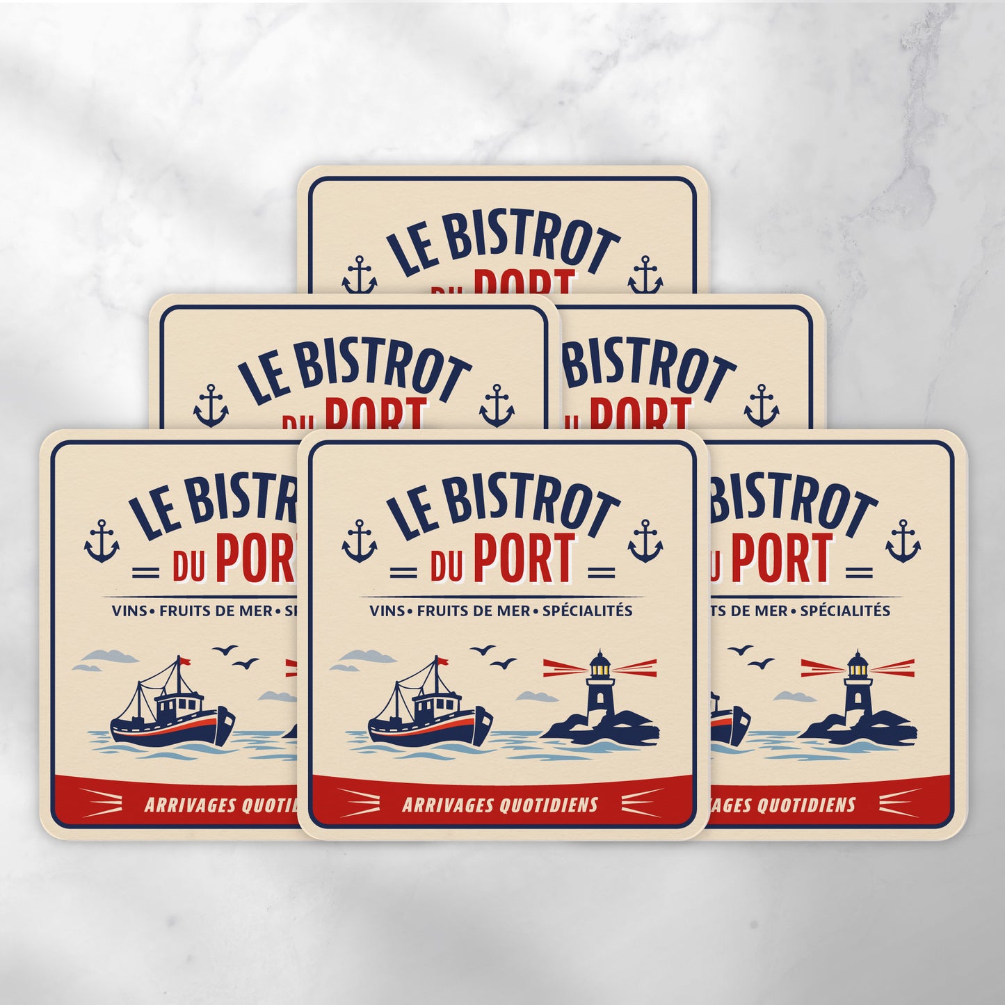 Coasters | Le Bistrot du Port (x6)