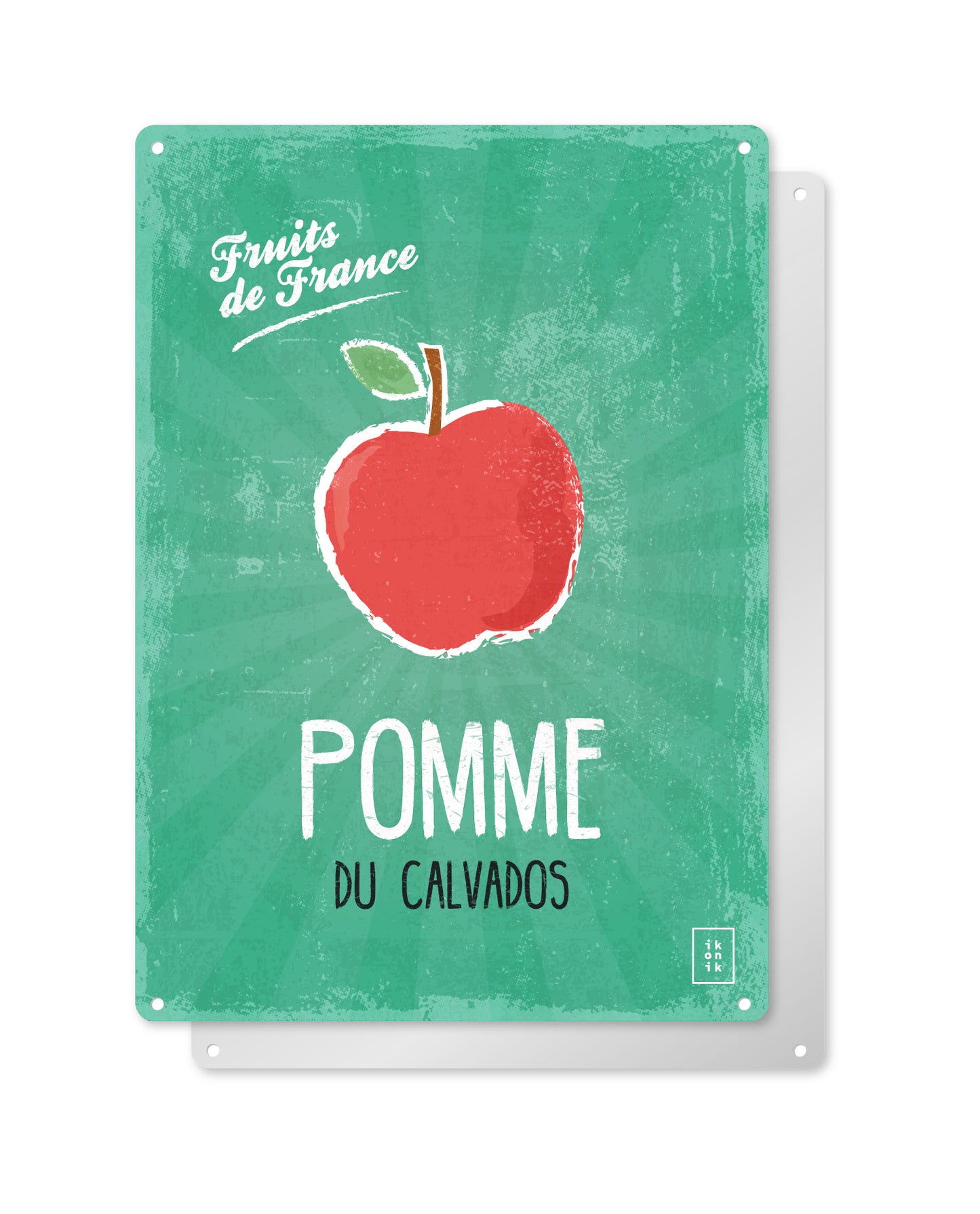 Plaque déco Pomme du Calvados | Fruits de France