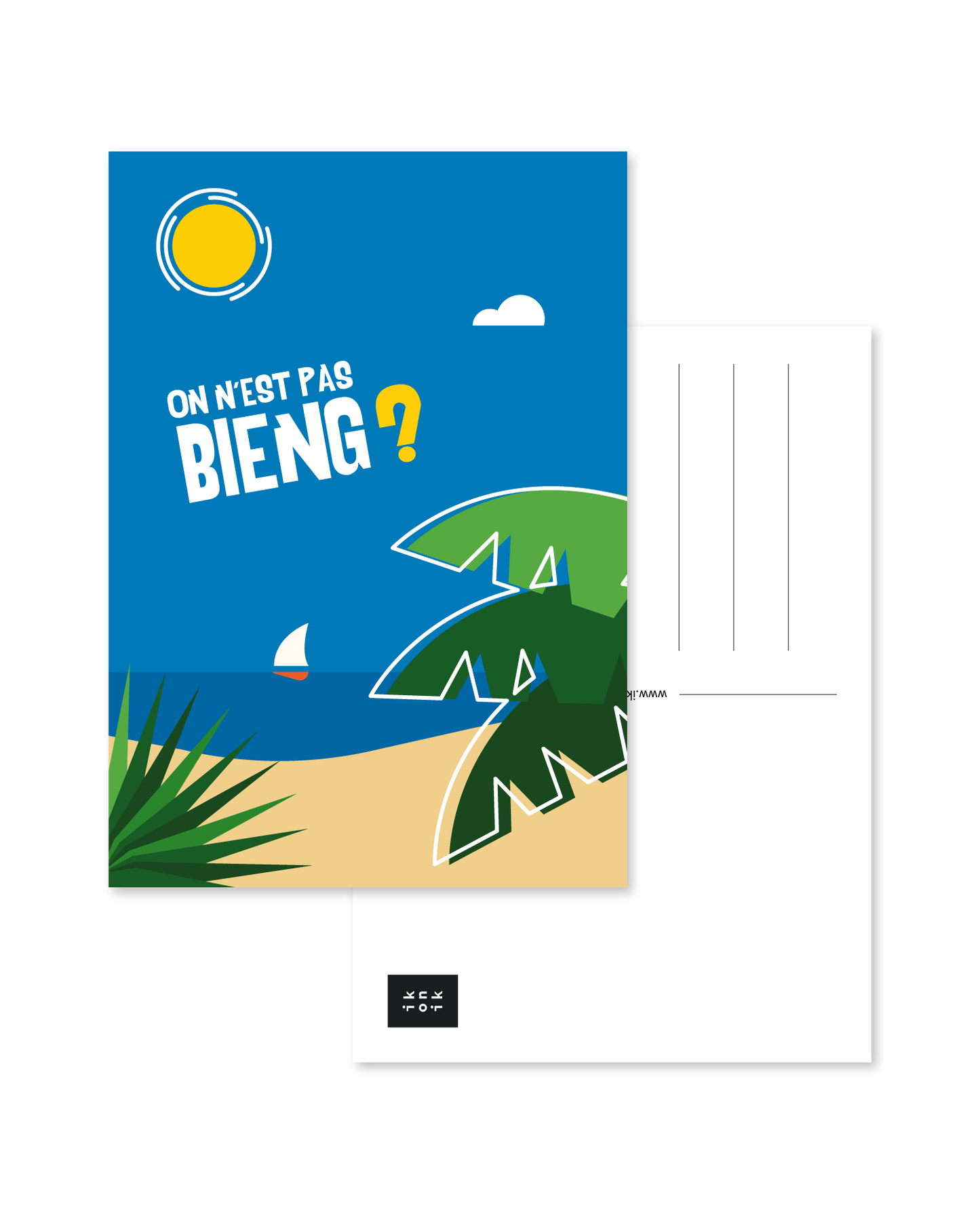 Carte postale La Plage | On n'est pas bieng ?