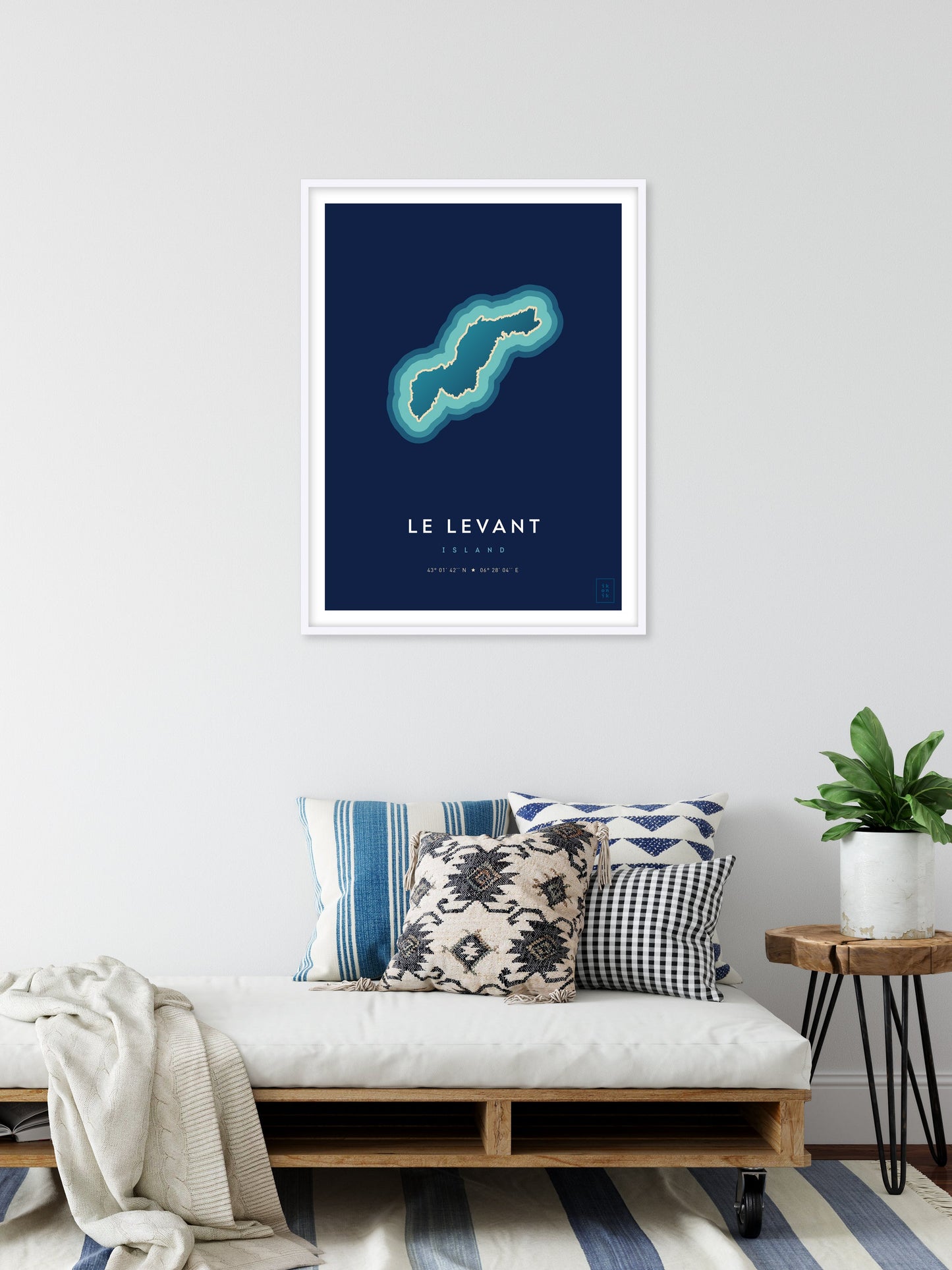 Poster déco de l'île du Levant vue du ciel. © ikonik