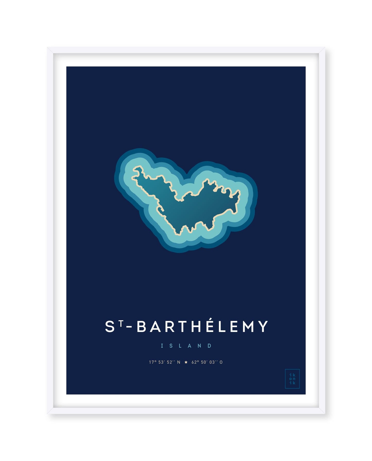 Affiche de l'île de Saint-Barthélemy