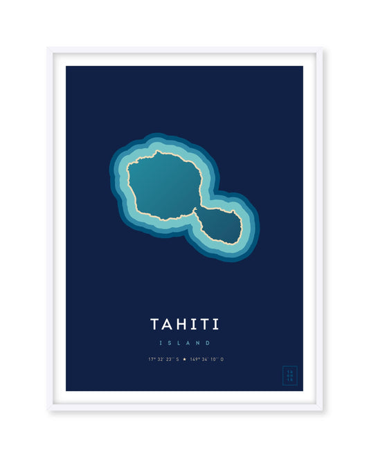 Affiche de l'île de Tahiti