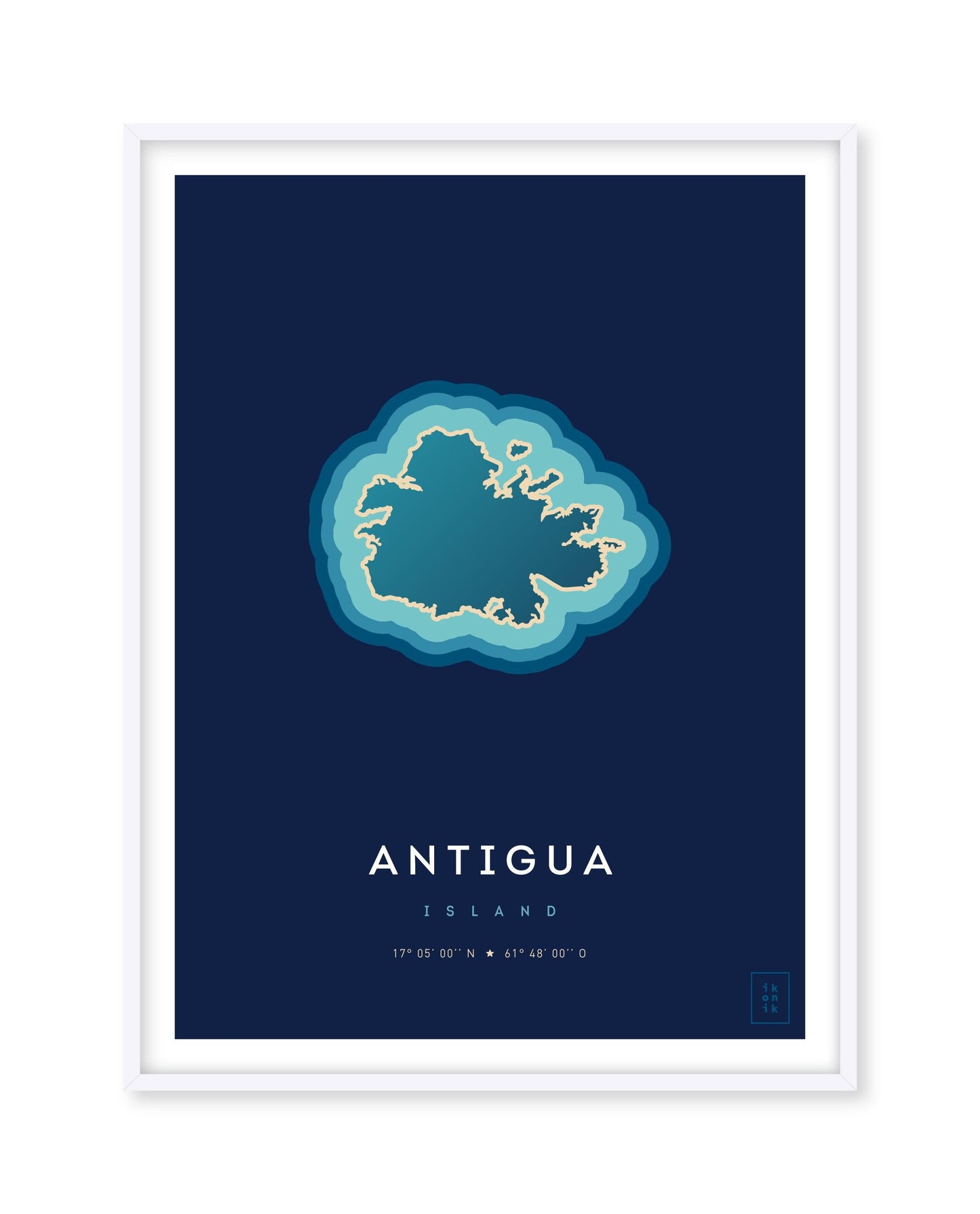 Affiche de l'île d'Antigua