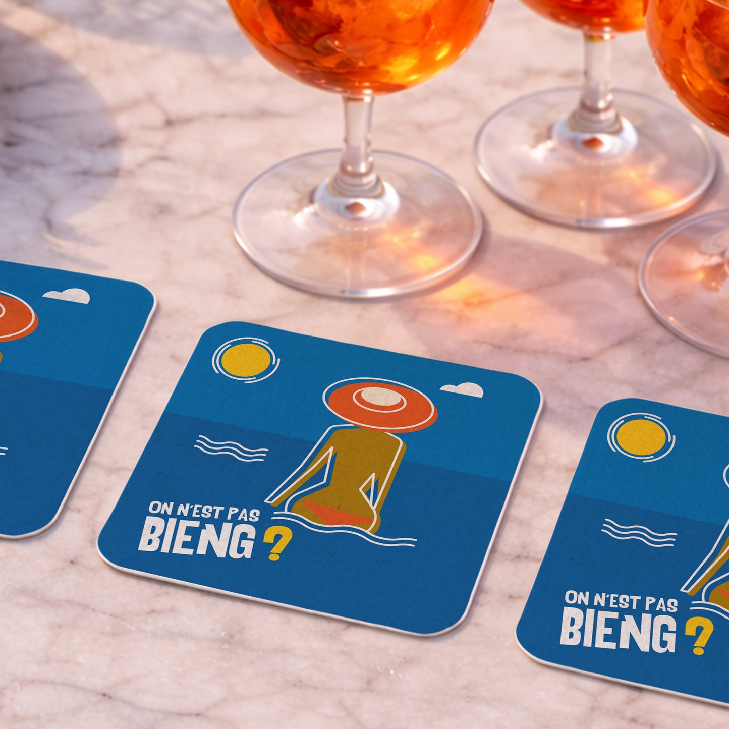 Dessous-de-verre | La Baignade (x6)