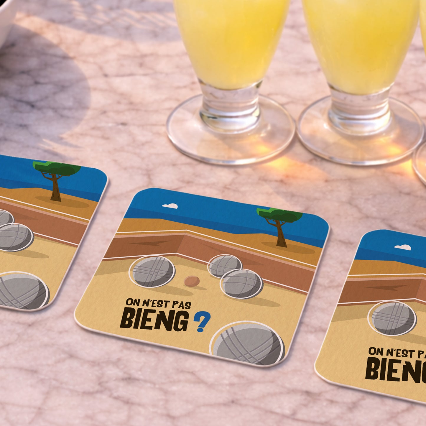 Dessous-de-verre | La Pétanque (x6)