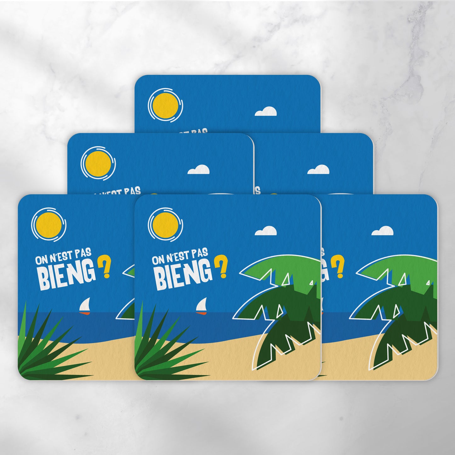 Dessous-de-verre | La Plage (x6)
