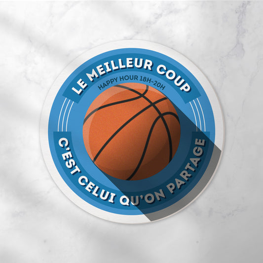 Dessous-de-verre | Basket-Ball (x6)