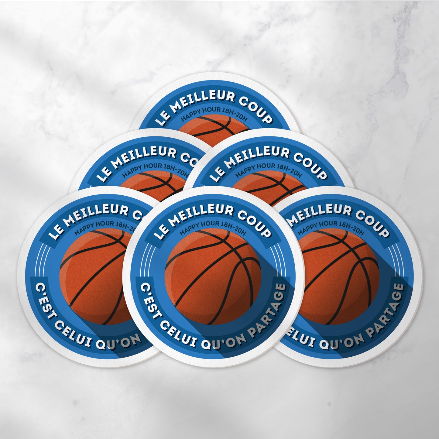 Dessous-de-verre | Basket-Ball (x6)