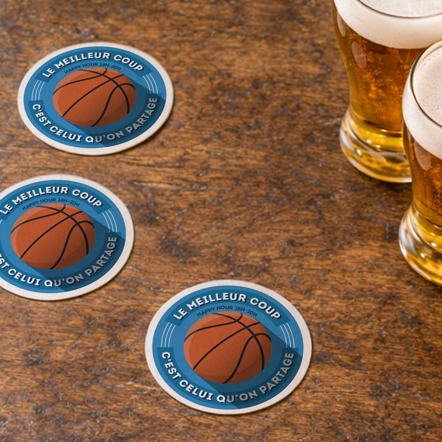 Dessous-de-verre | Basket-Ball (x6)