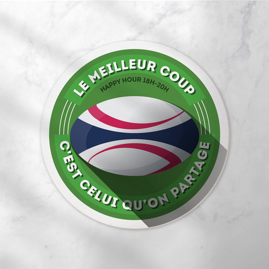 Dessous-de-verre | Rugby (x6)