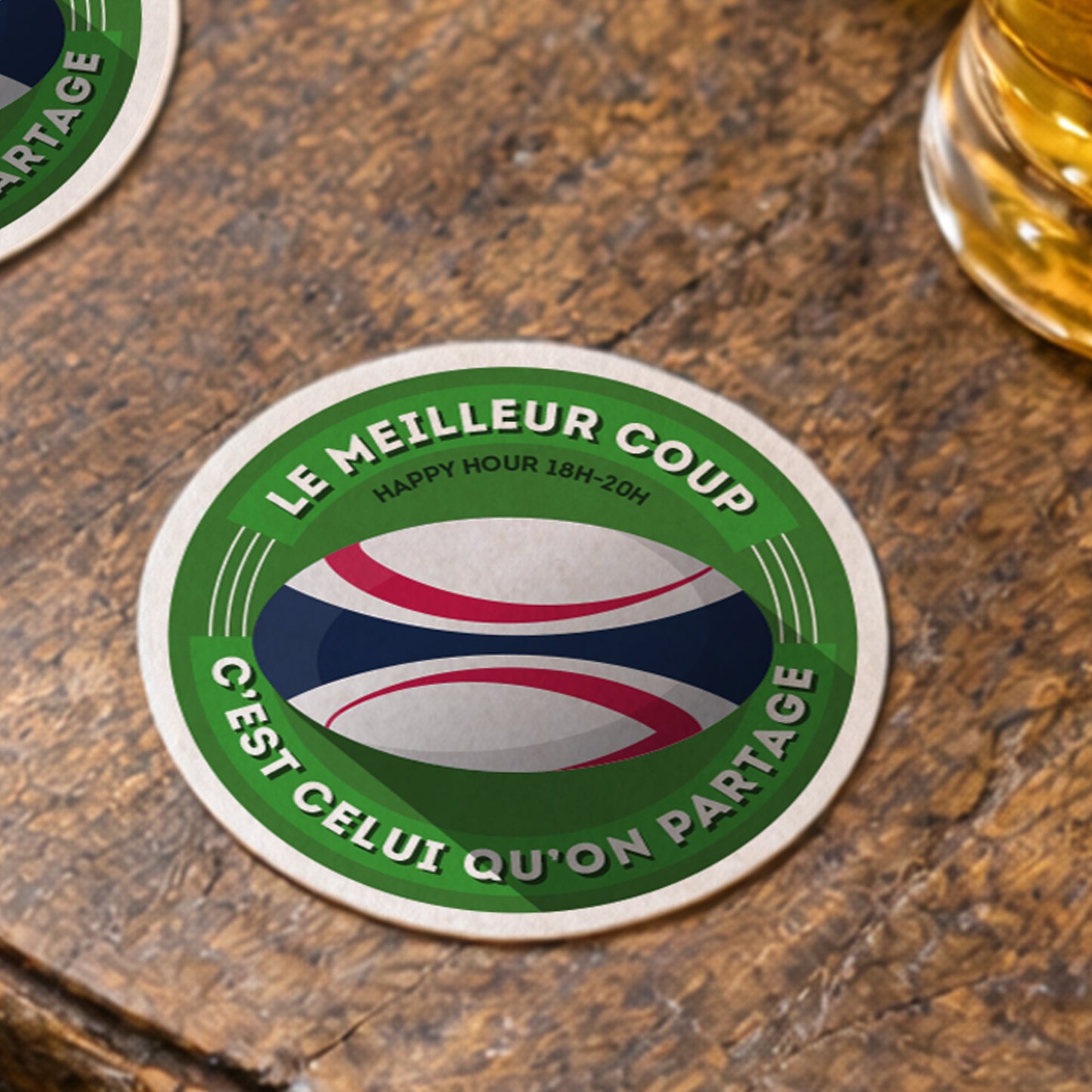 Dessous-de-verre | Rugby (x6)