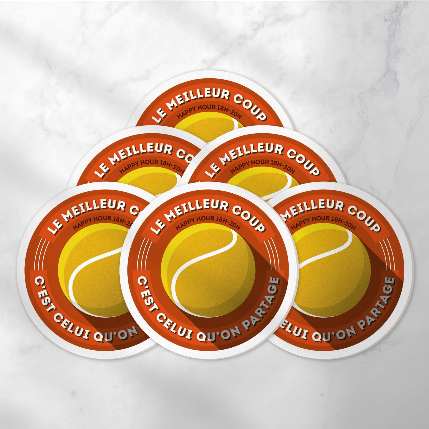 Dessous-de-verre | Tennis (x6)