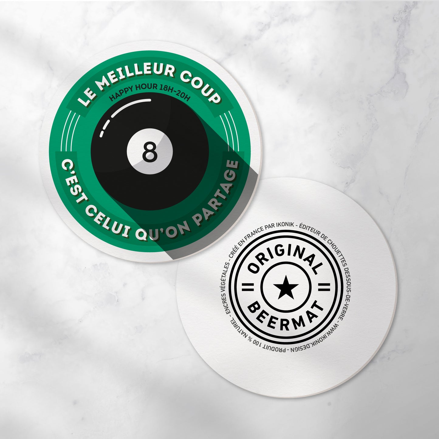 Dessous-de-verre | Billard (x6)