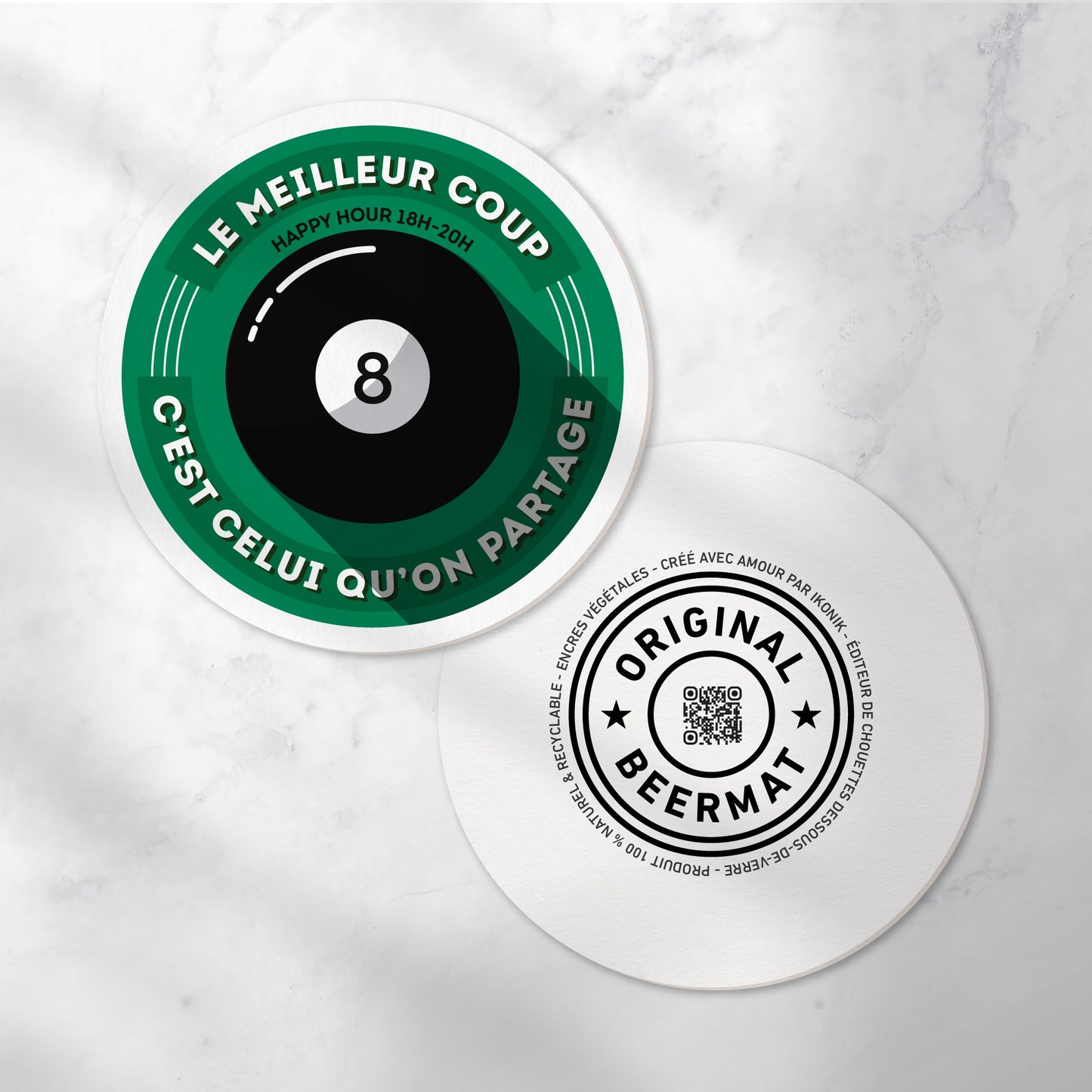 Dessous-de-verre | Billard (x6)