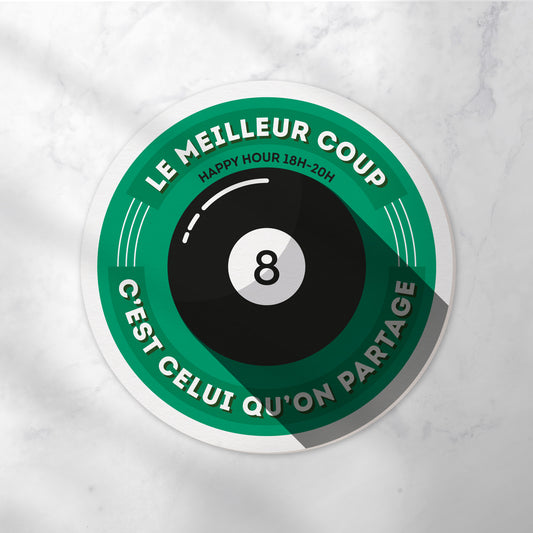 Dessous-de-verre | Billard (x6)