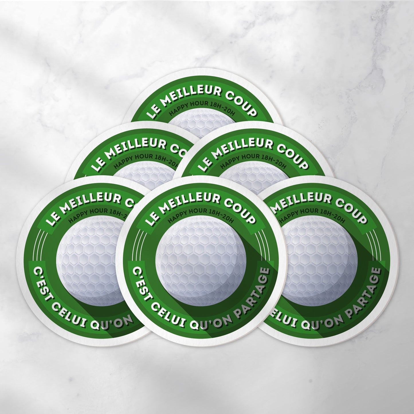 Dessous-de-verre | Golf (x6)