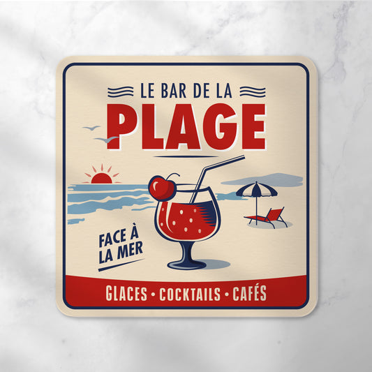 Dessous-de-verre | Le Bar de la Plage (x6)