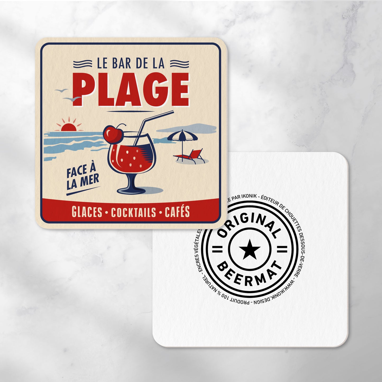 Dessous-de-verre | Le Bar de la Plage (x6)