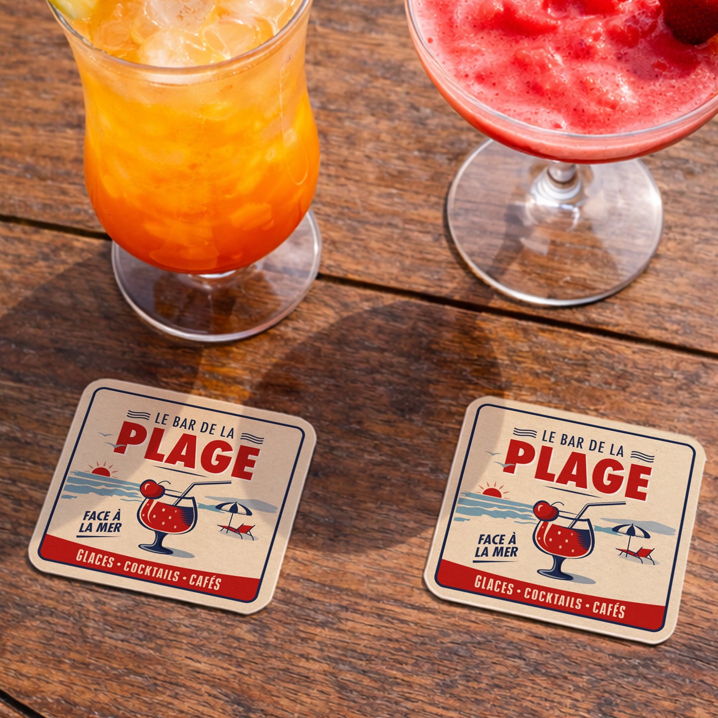 Dessous-de-verre | Le Bar de la Plage (x6)