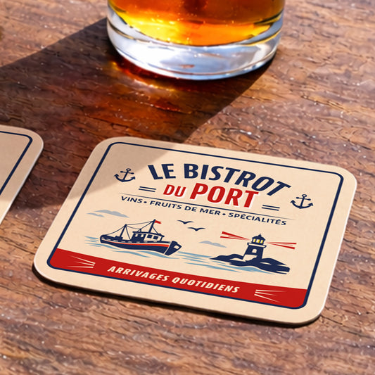 Dessous-de-verre | Le Bistrot du Port (x6)