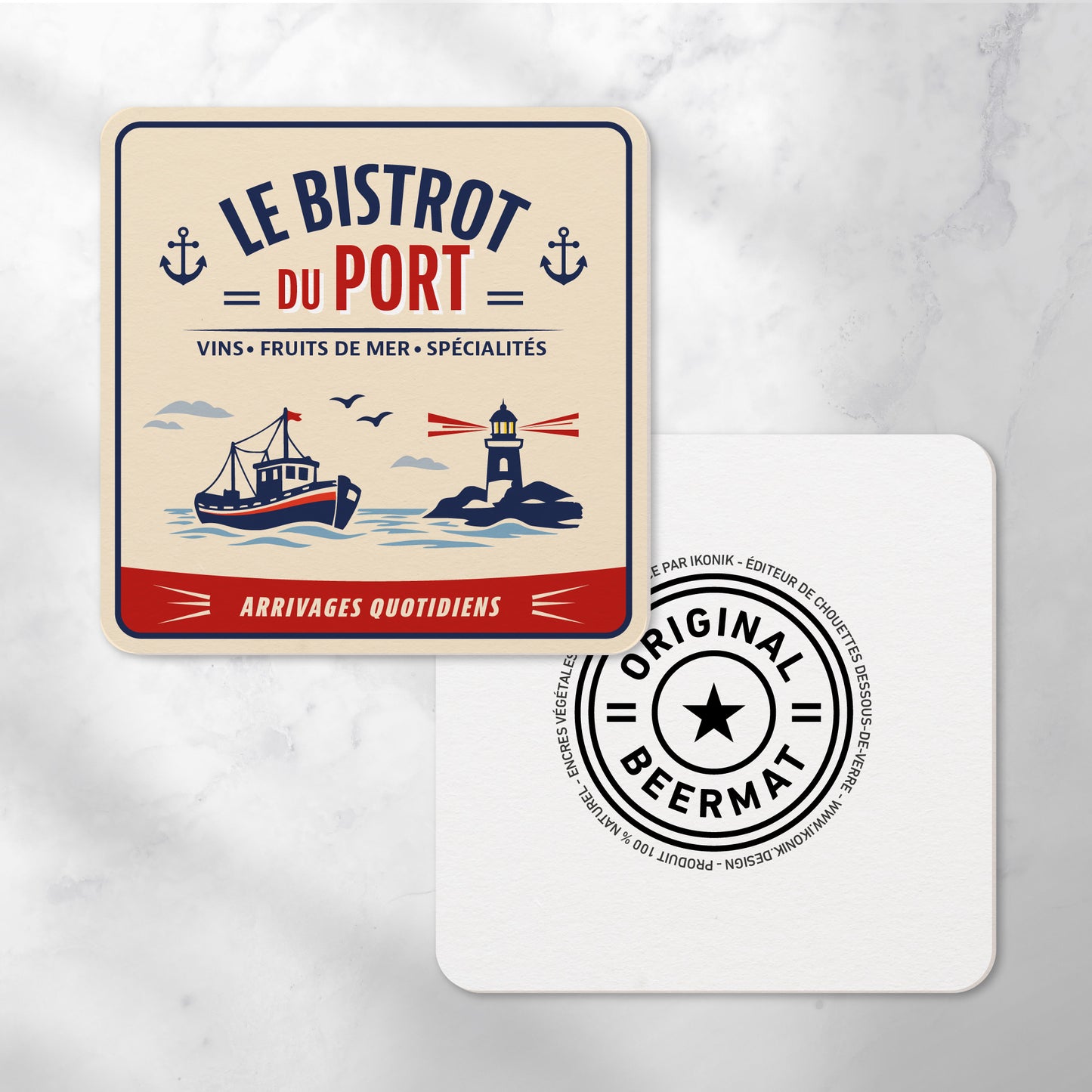 Coasters | Le Bistrot du Port (x6)
