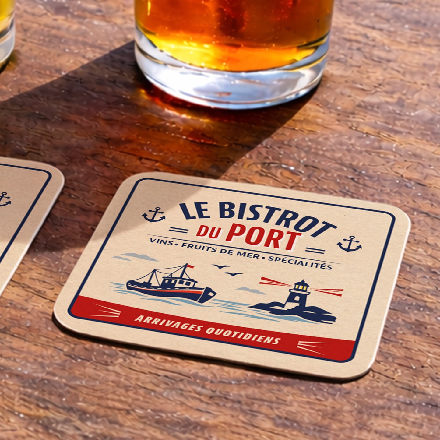 Dessous-de-verre | Le Bistrot du Port (x6)