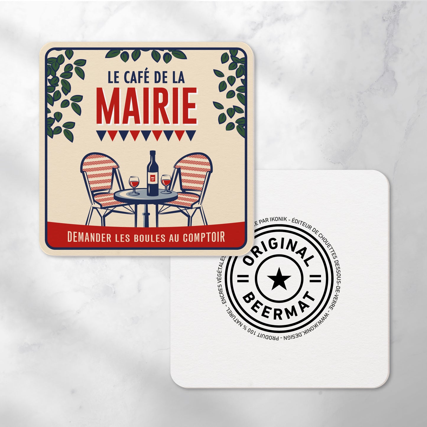 Dessous-de-verre | Le Café de la Mairie (x6)