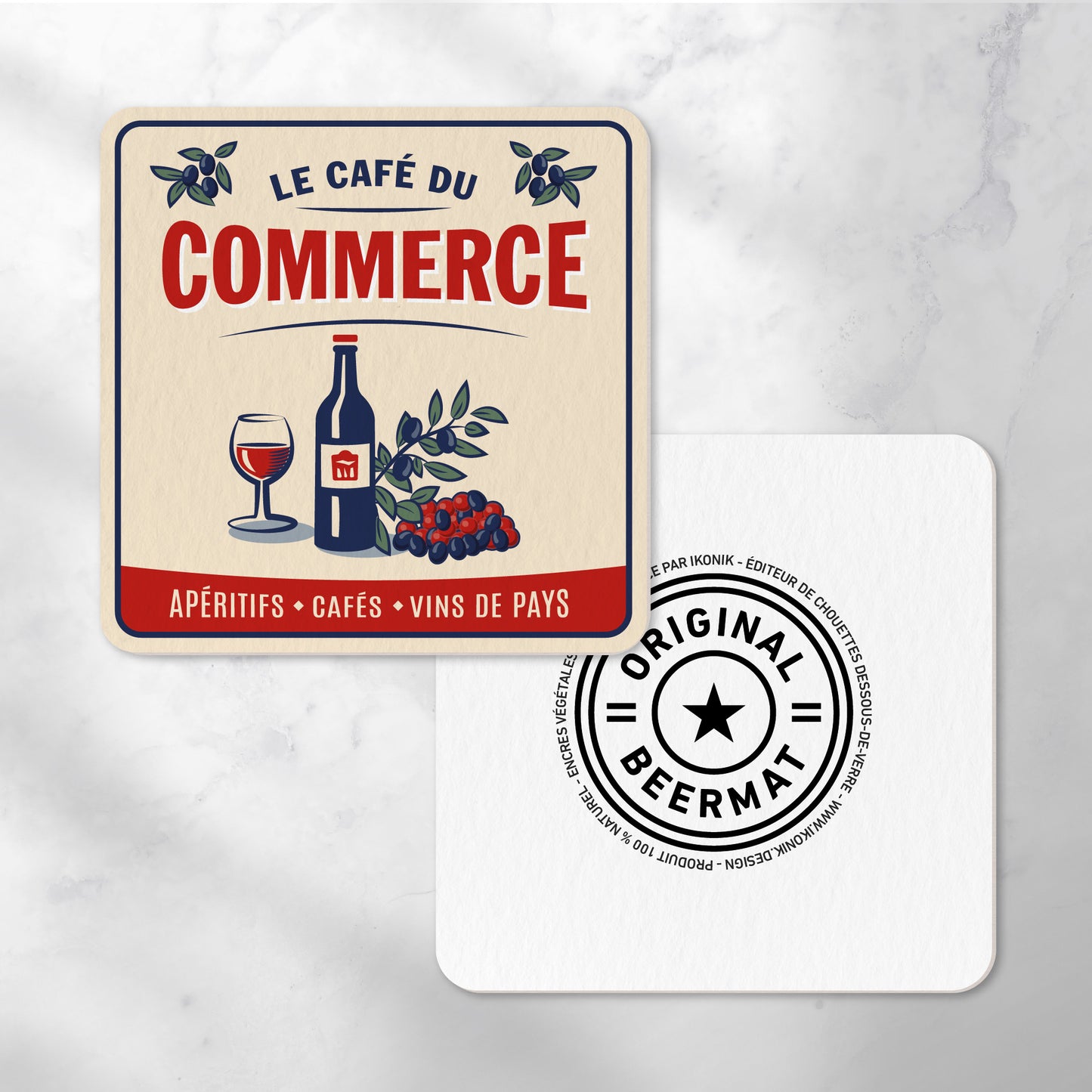 Dessous-de-verre | Le Café du Commerce (x6)