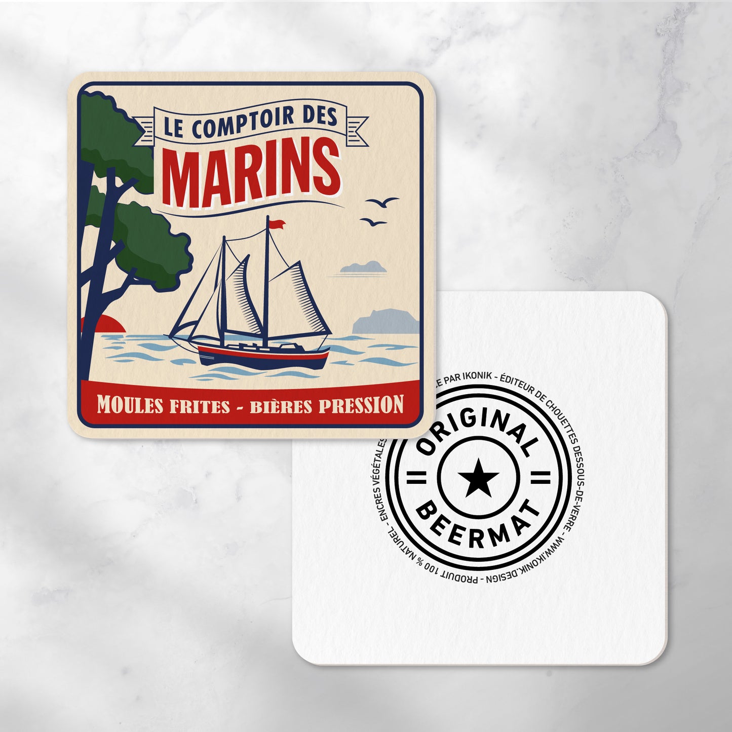 Dessous-de-verre | Le Comptoir des Marins (x6)