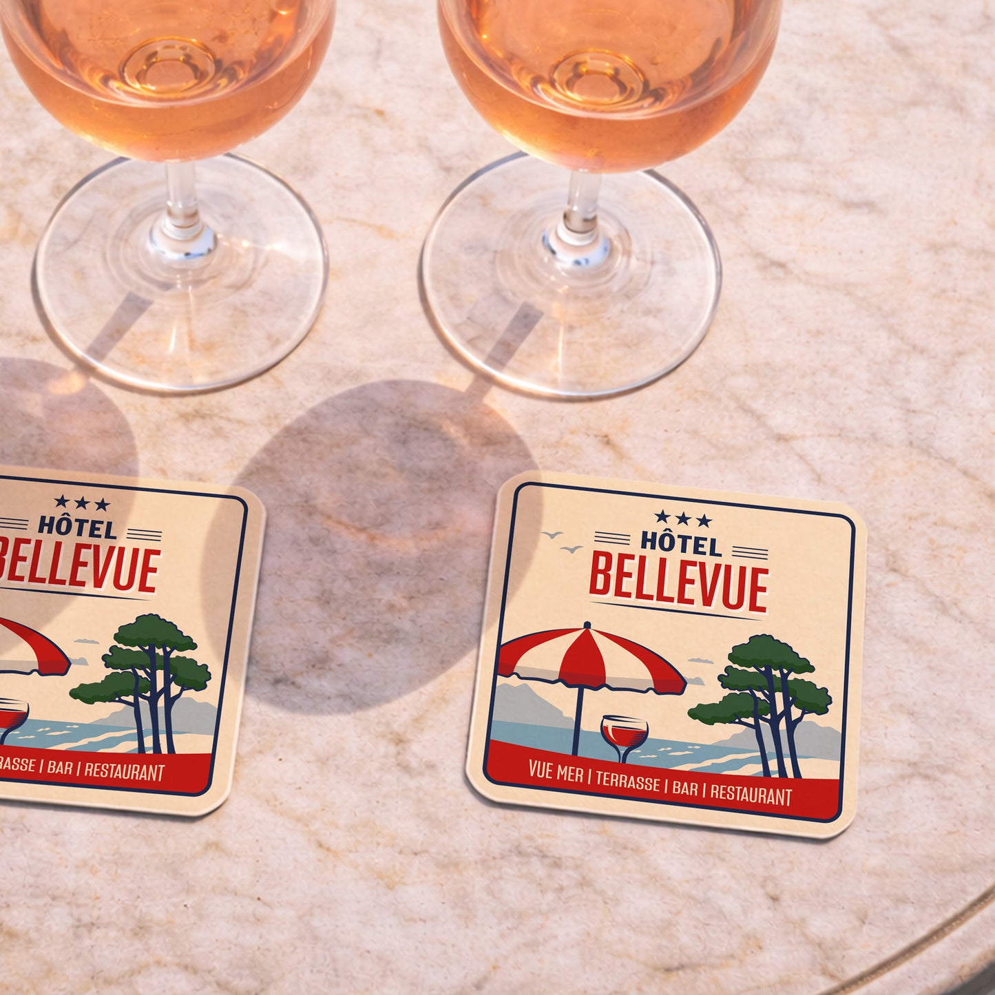 Dessous-de-verre | Hôtel Bellevue (x6)