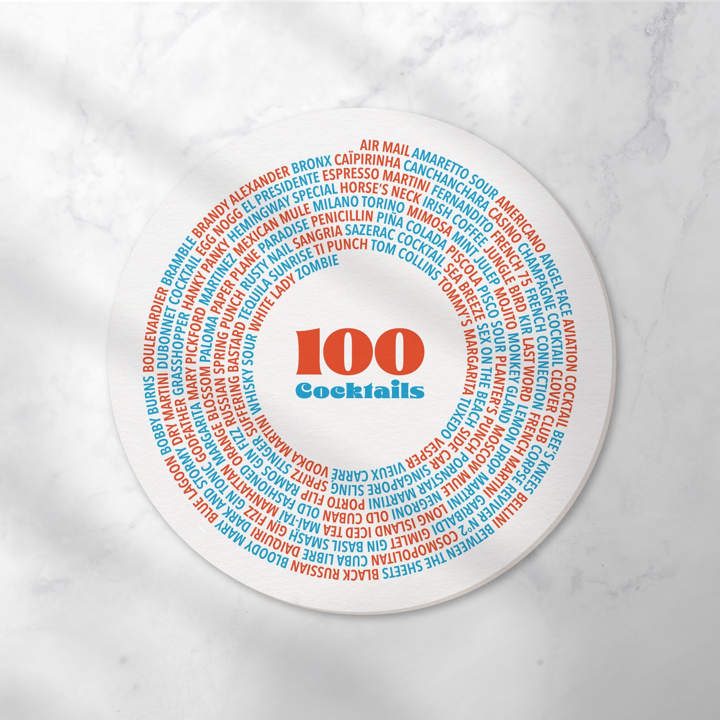 Coasters | 100 Cocktails (x6)