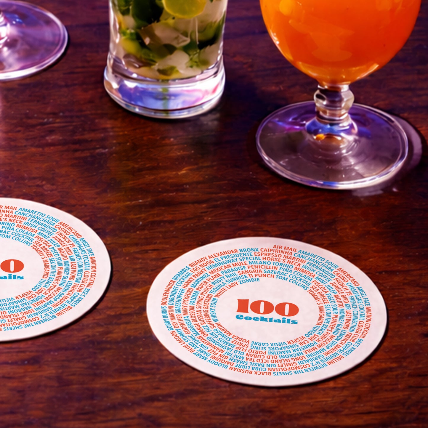 Coasters | 100 Cocktails (x6)