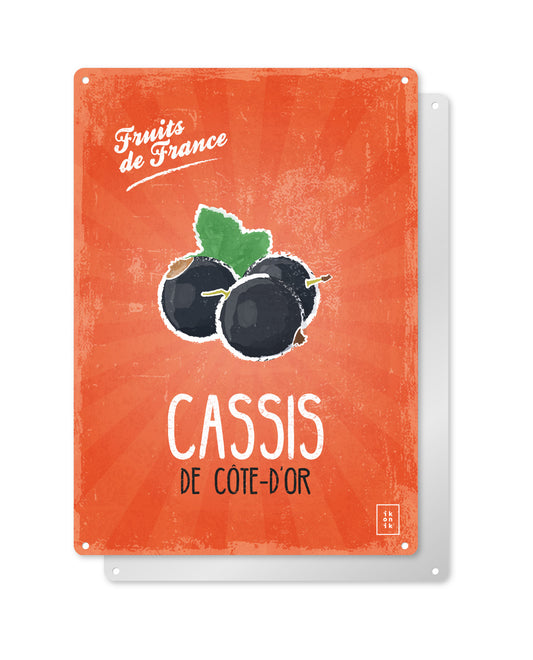 Côte d'Or Cassis decorative sign | FRUITS DE FRANCE