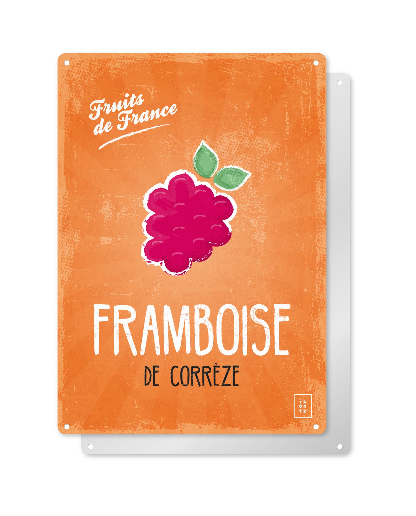 Corrèze raspberry decor plaque | FRUITS DE FRANCE