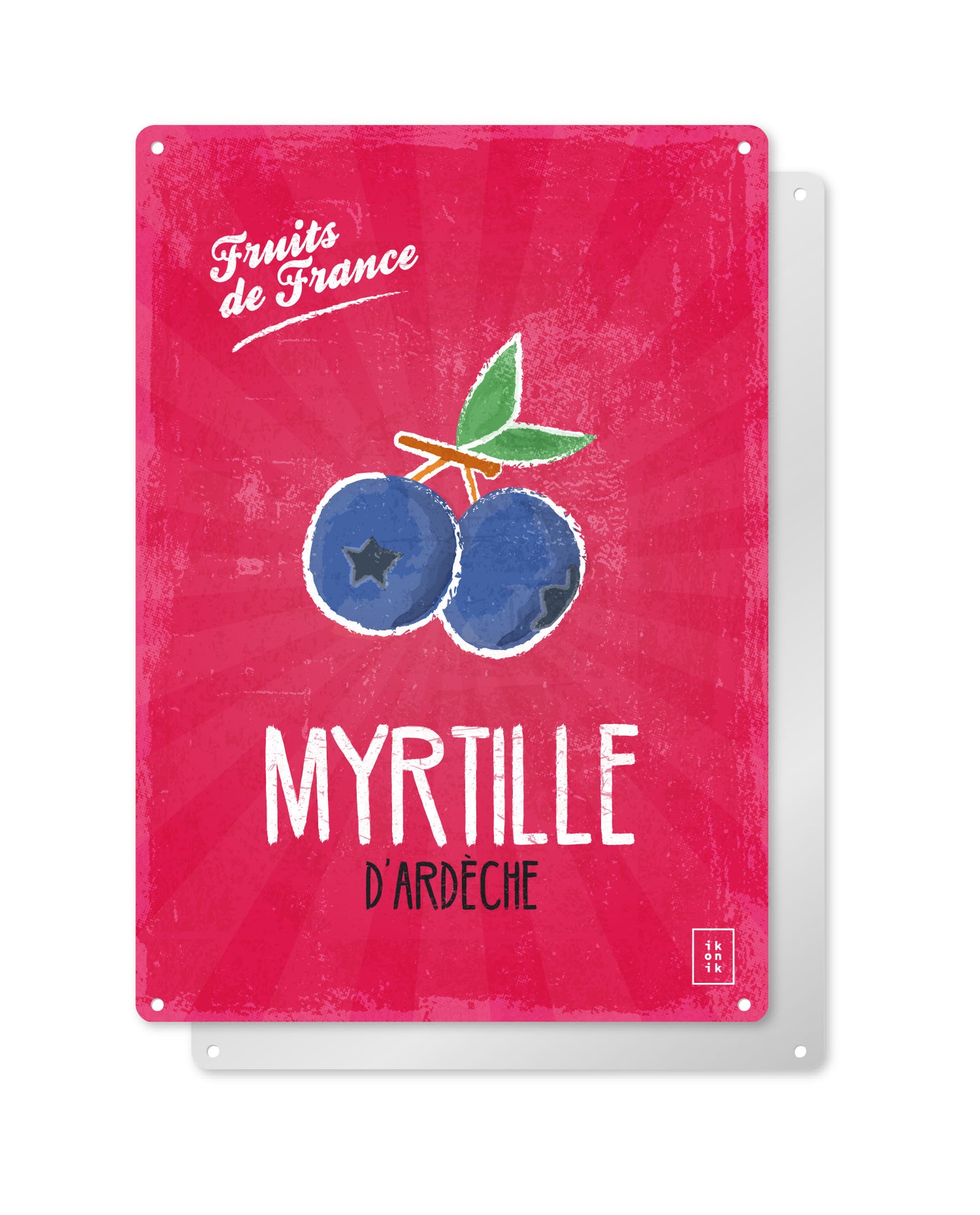 Plaque déco Myrtille d'Ardèche | Fruits de France