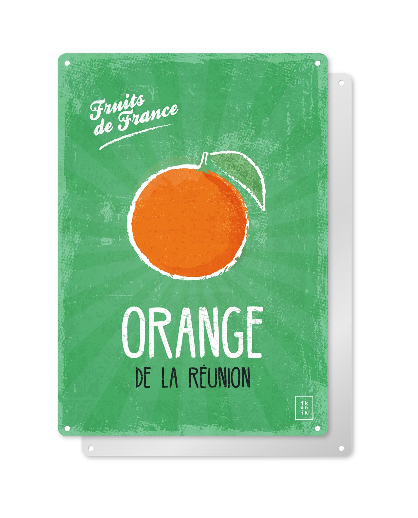 Plaque déco Orange de la Réunion | Fruits de France