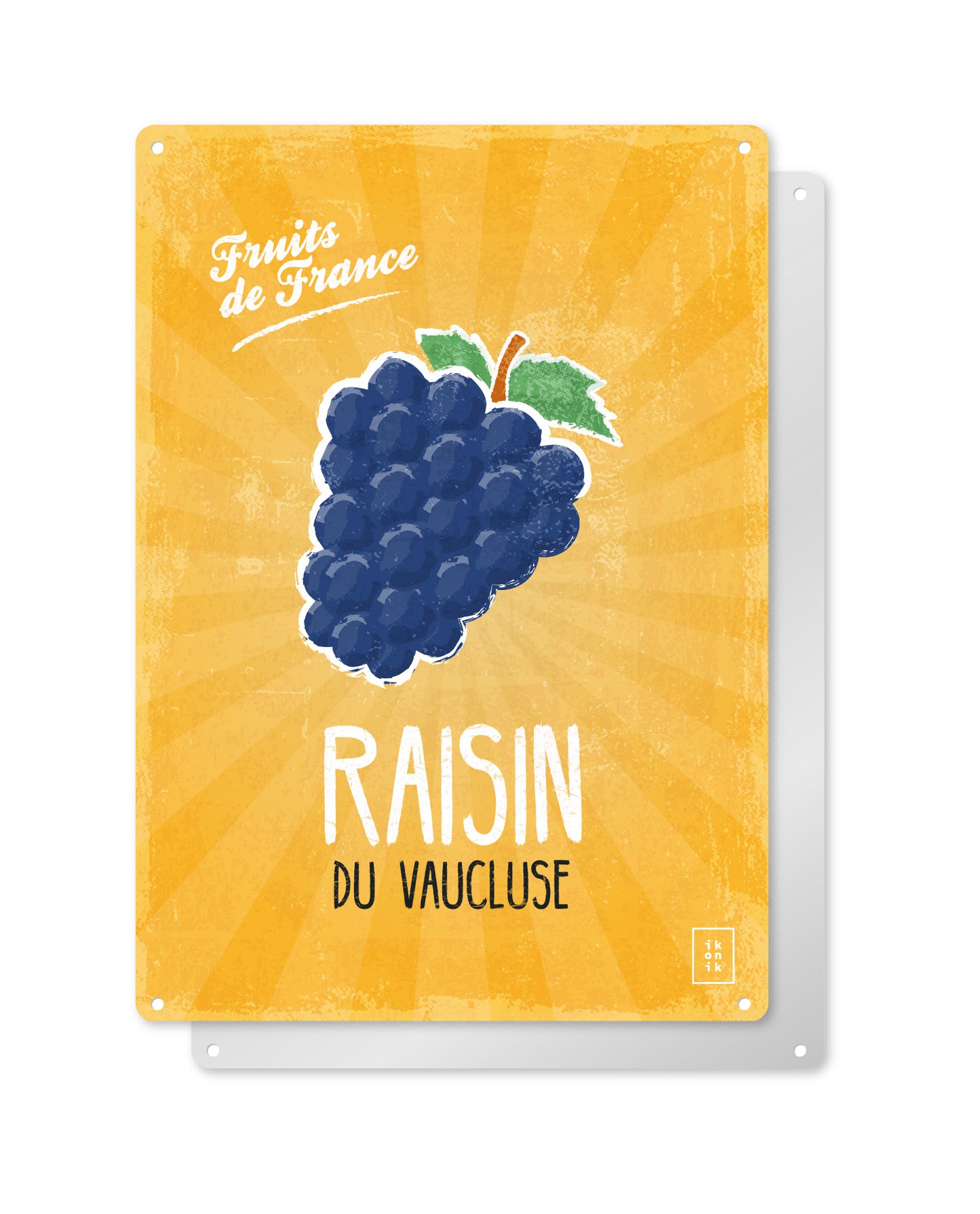 Plaque déco Raisin du Vaucluse | Fruits de France