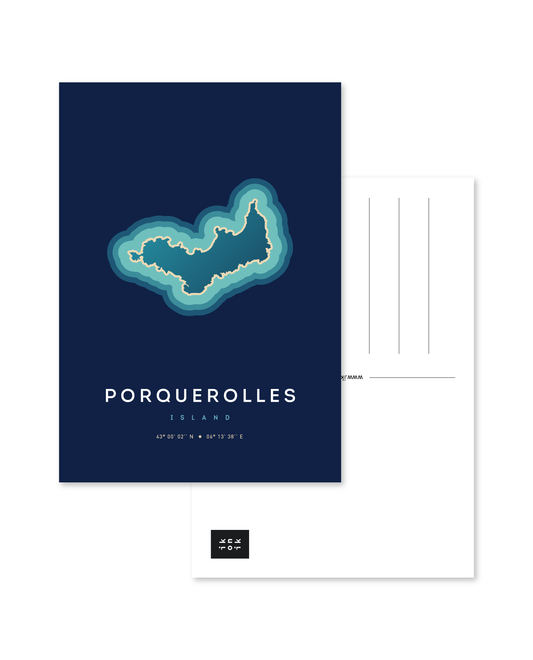 Carte postale de l'île de Porquerolles