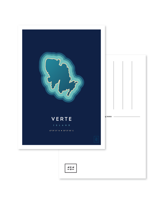 Carte postale de l'île Verte