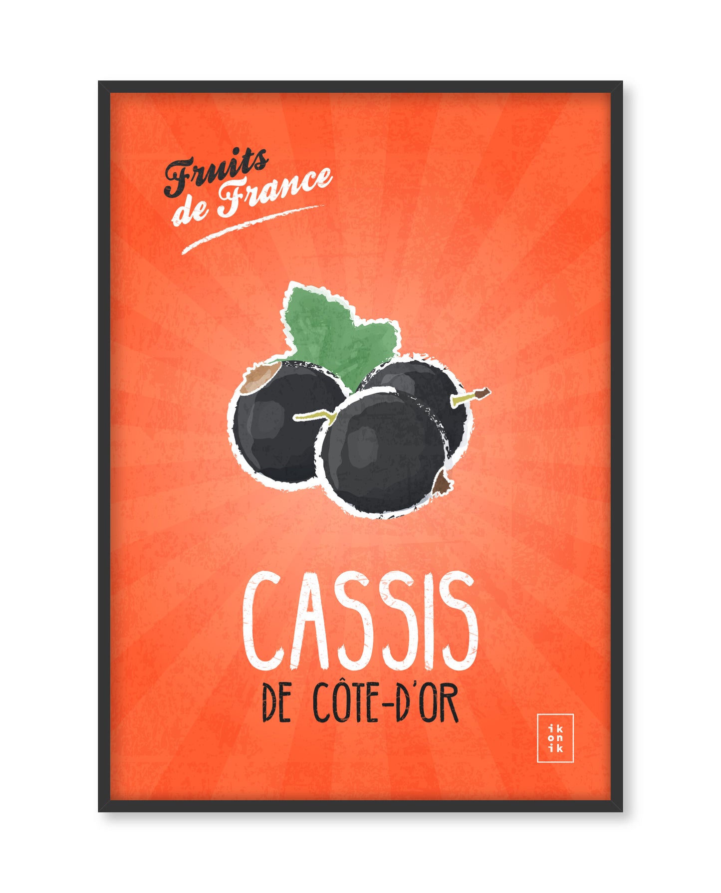 Affiche Cassis | Fruits de France