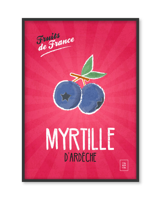 Affiche Myrtille | Fruits de France