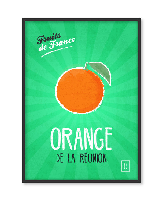 Orange Poster | Fruits of France