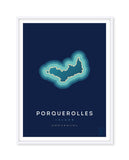 Porquerolles island poster