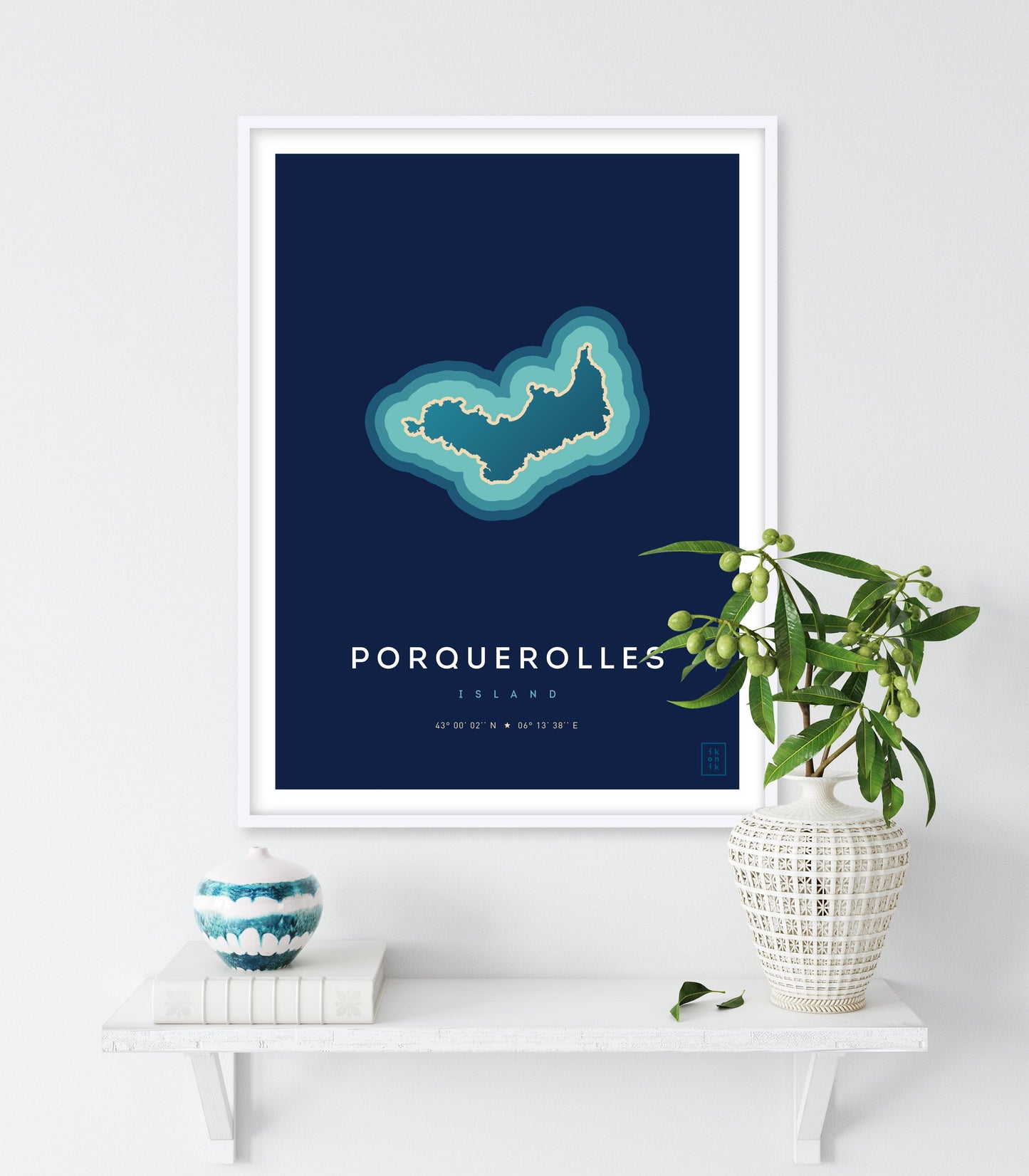 Porquerolles island poster