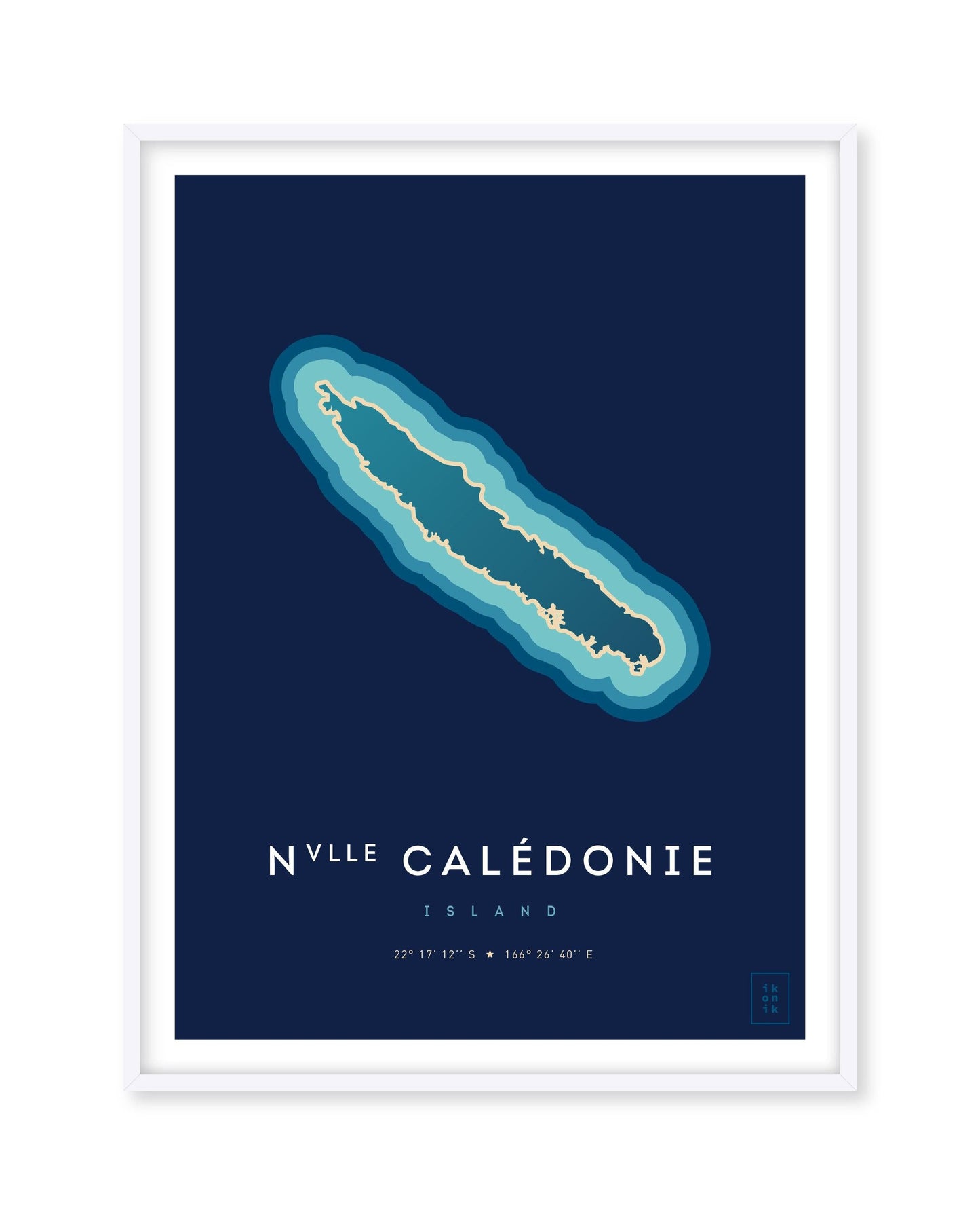 Affiche de l'île de Nouvelle Calédonie