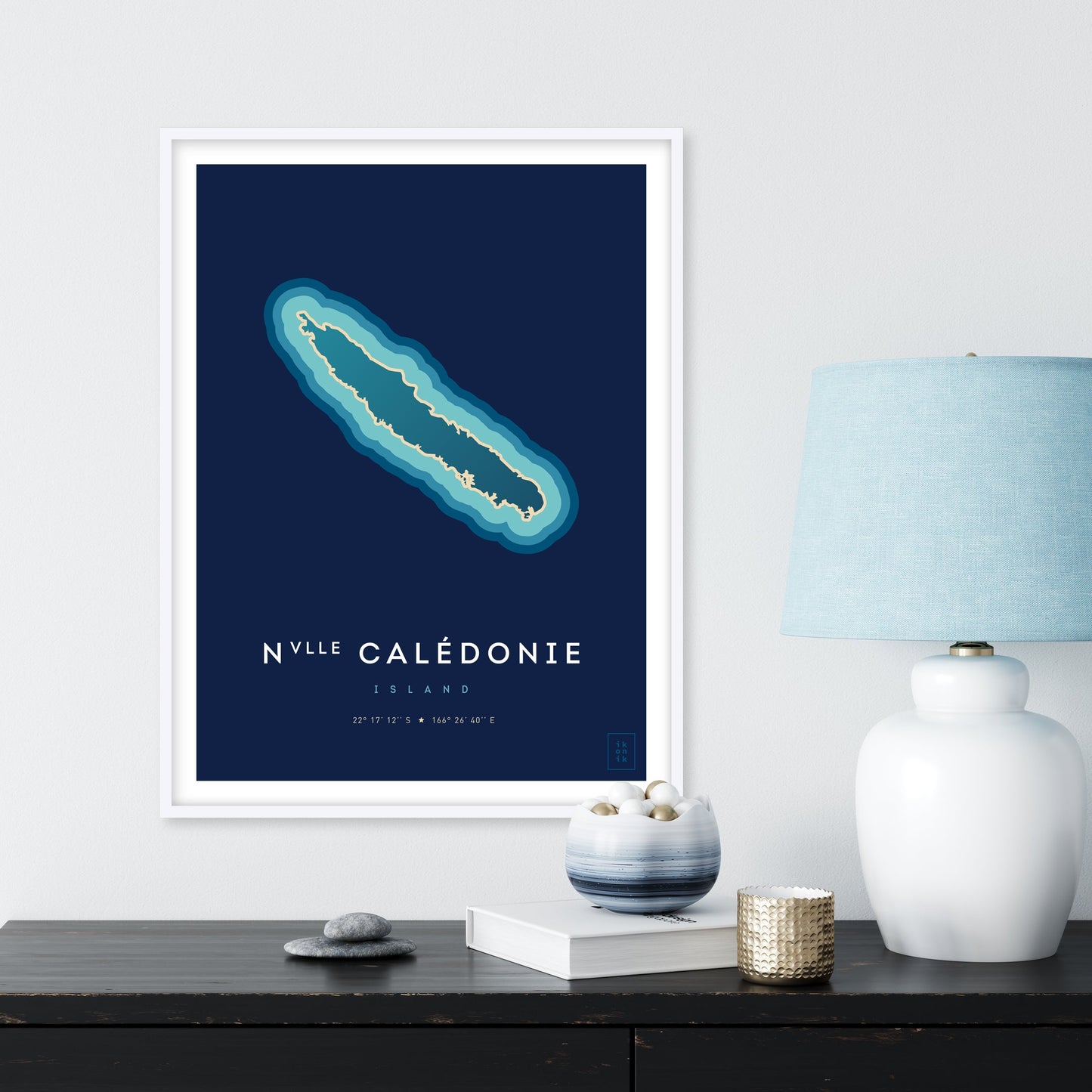 Affiche de l'île de Nouvelle Calédonie