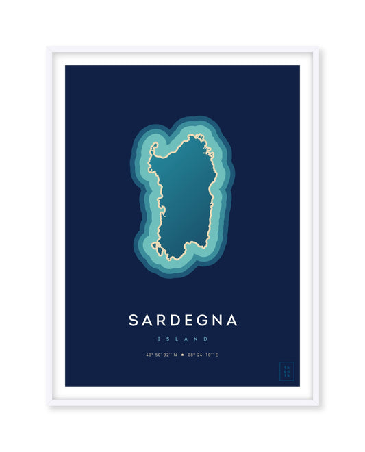 Affiche de l'île de la Sardaigne
