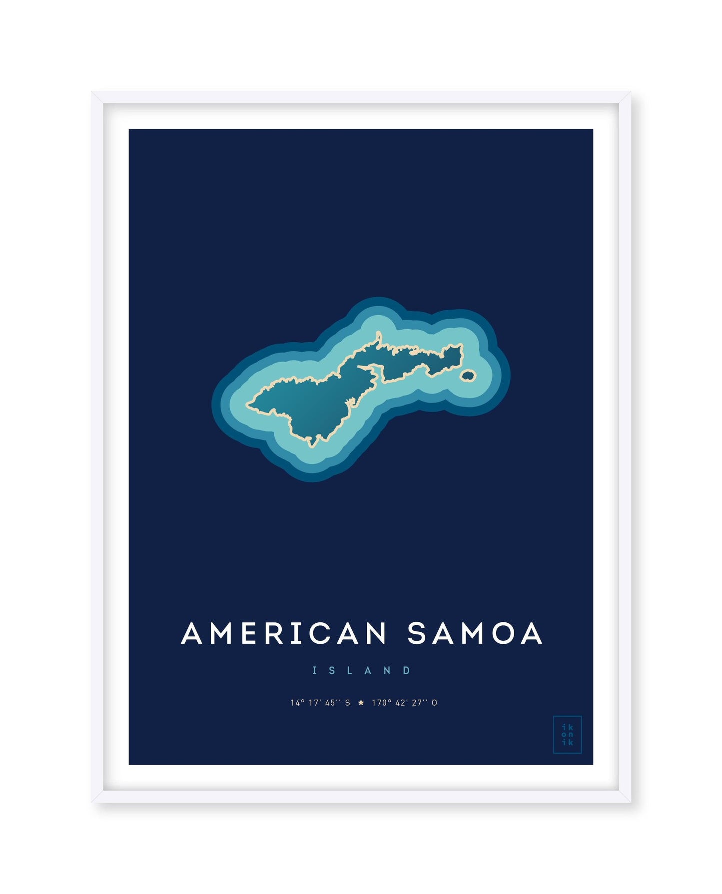Affiche de l'île des Samoa Américaines